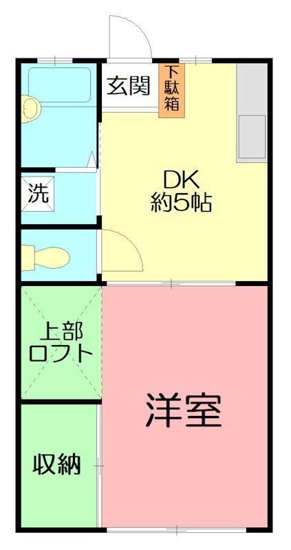 チェリーハイツA 102号室 間取り