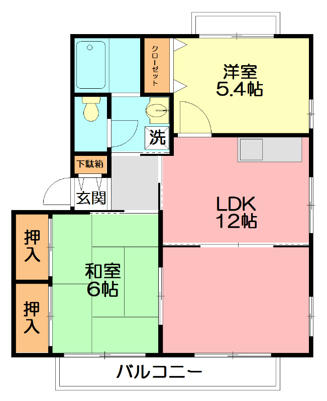 ドミール城山Ⅲ 101号室 間取り