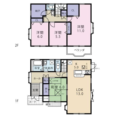厚木市愛甲1丁目戸建 間取り