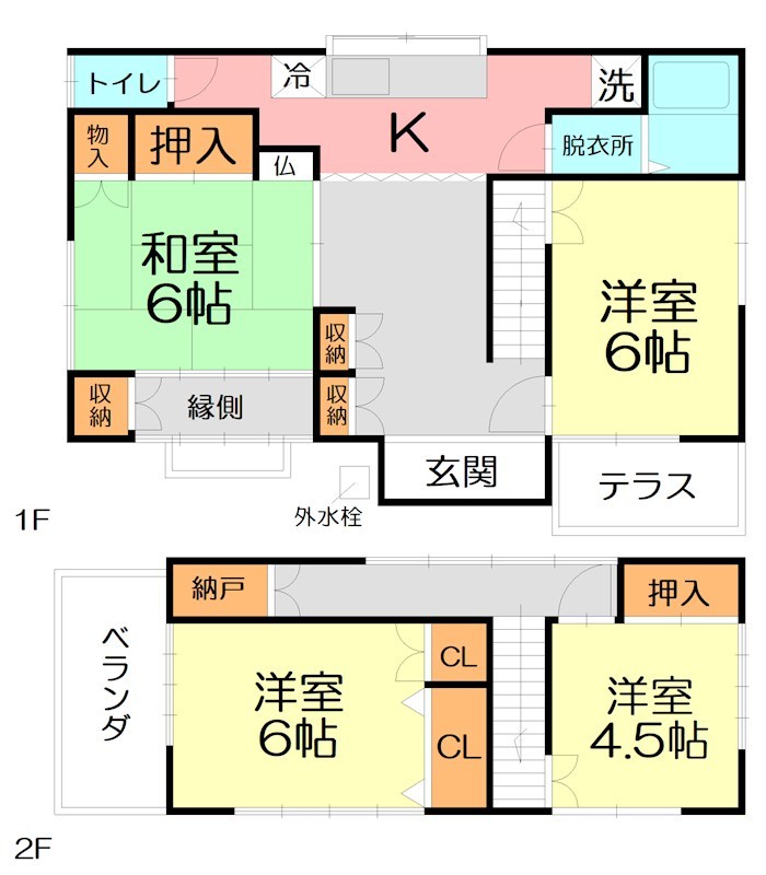 扇町貸家  間取り