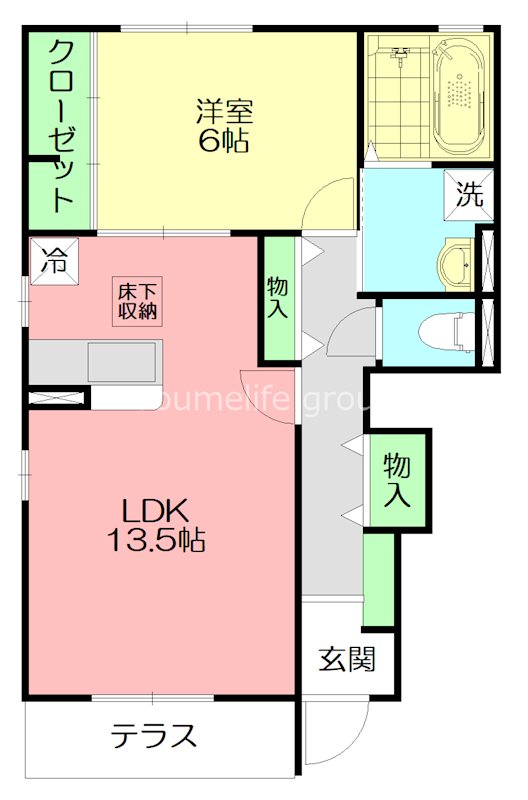 フォレスト 101号室 間取り