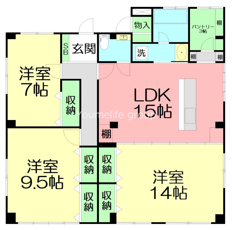 小沢ハイツ 101号室 間取り