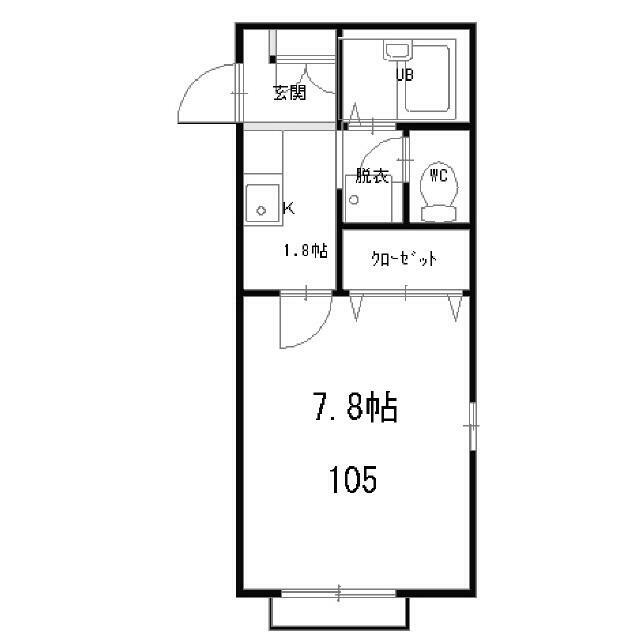 アヴニール・タイコー 105号室 間取り