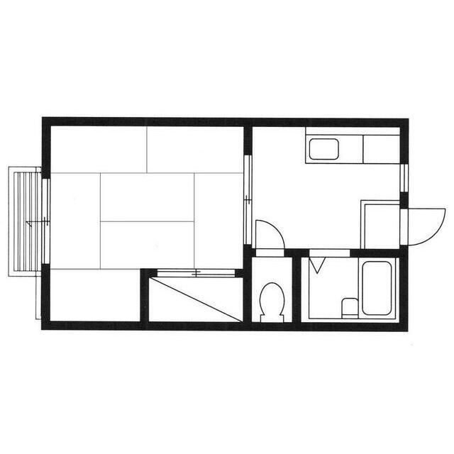南峰岸ハウスⅠ 201号室 間取り