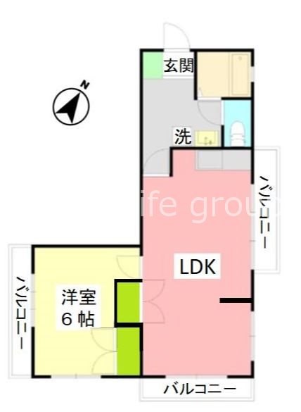 インベストメント高森Ⅰ 201号室 間取り