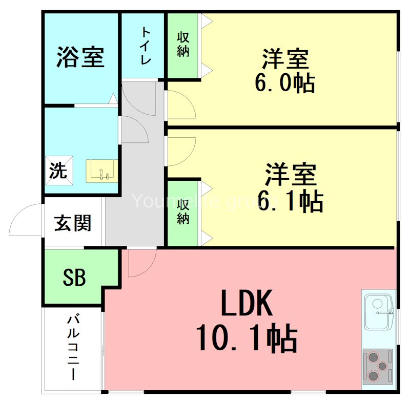N’s ROOM 203号室 間取り
