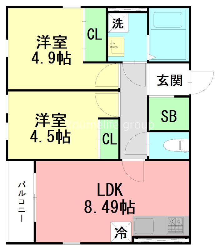 N’s ROOM 301号室 間取り