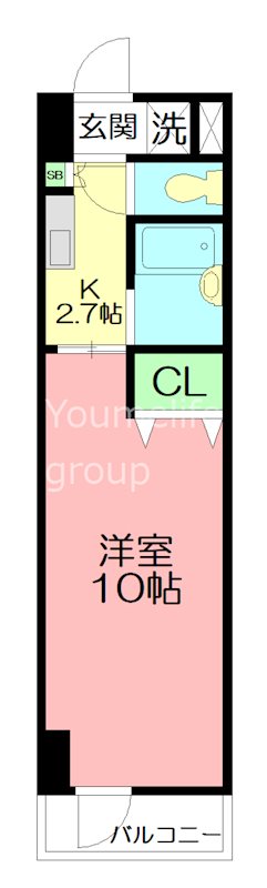ウェルネス栄町 203号室 間取り