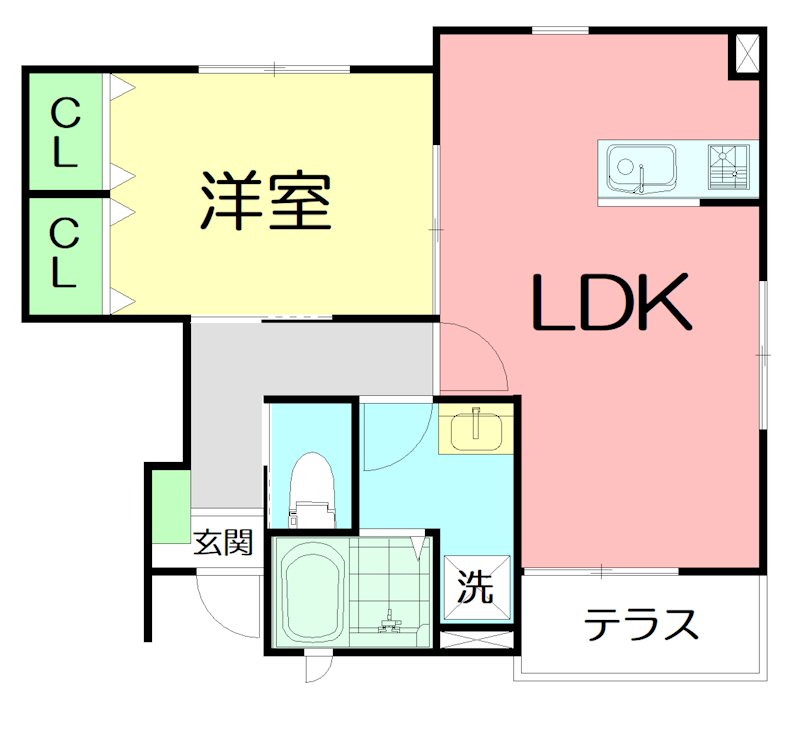 ハイツ湘南TWO  102号室 間取り