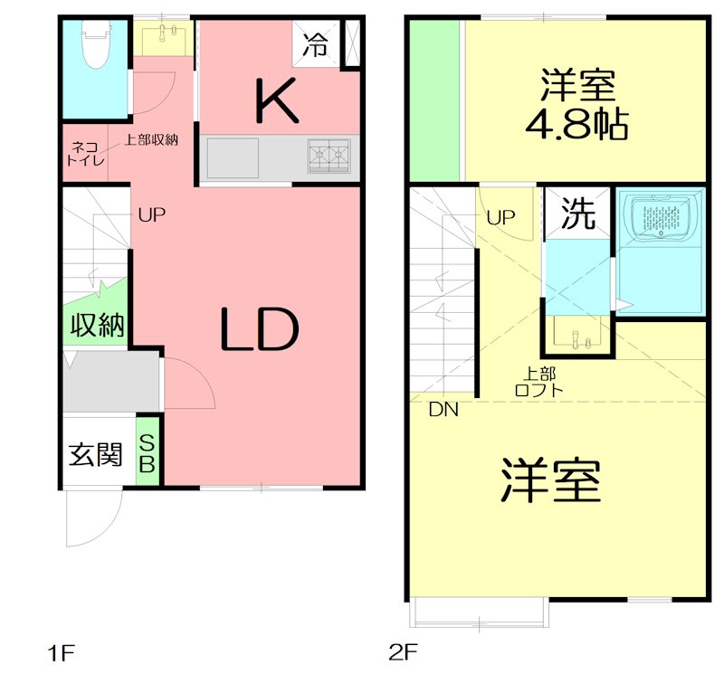 （仮称）本宿町－水島様計画 102号室 間取り