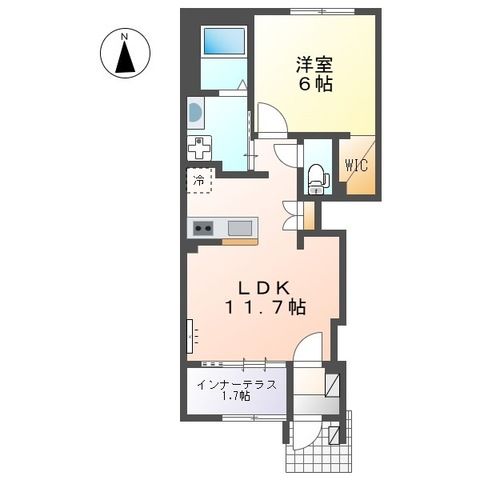 （仮称）小田原市中町アパート新築工事 101号室 間取り