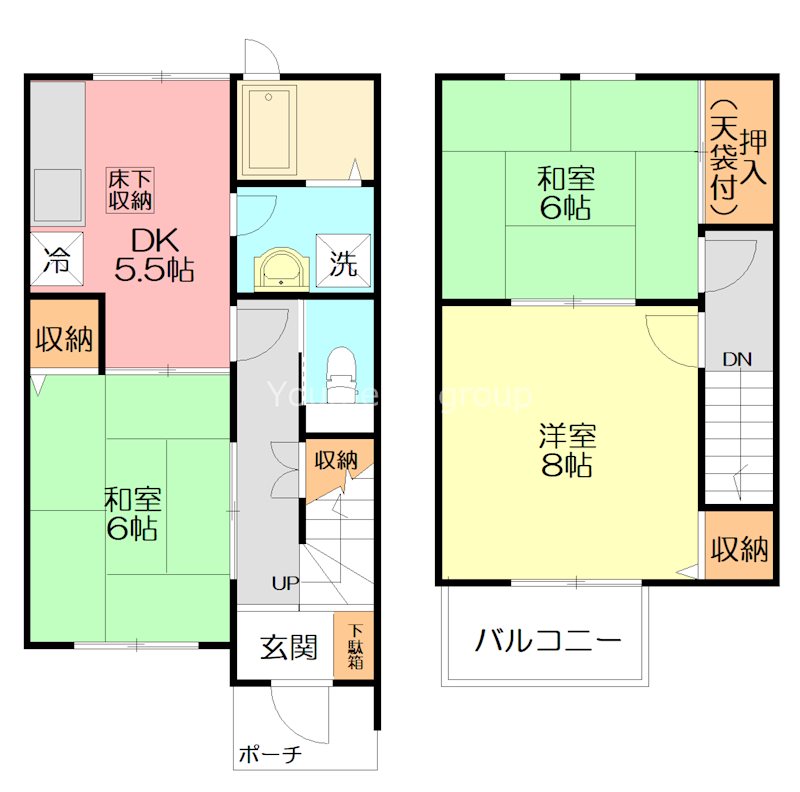サンテラス松尾  B号室 間取り