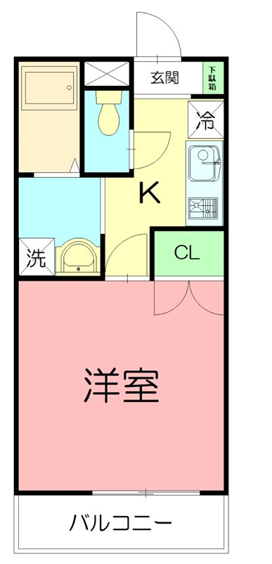 アンプルール　フェール　ブゥルジョン 101号室 間取り