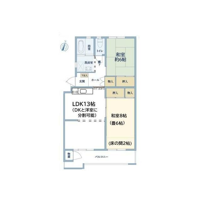 公田ハイツ 644号室 間取り