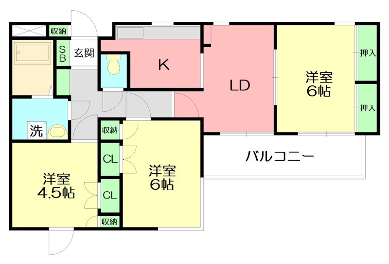 ハイツアザミリア  202号室 間取り
