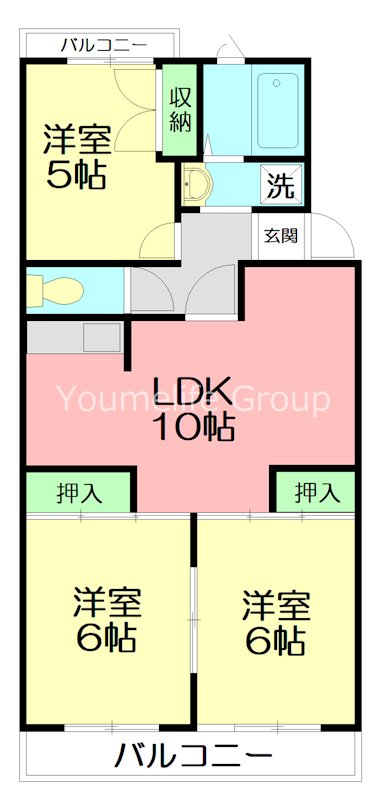 サンパレス湘南Ⅲ 101号室 間取り