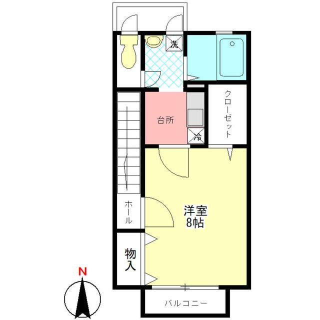 シャトーベル渋谷 202号室 間取り
