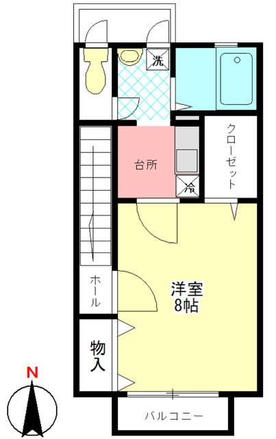 シャトーベル渋谷 202号室 間取り