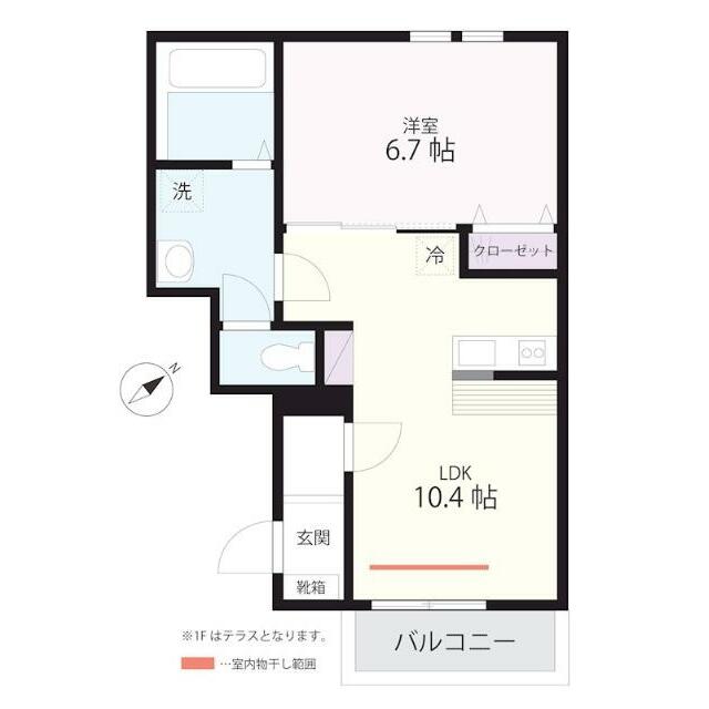 ＱＵＩＥＴ　ＣＲＡＢ　ＨＯＵＳＥ　ｍｉｘ鎌倉Ⅱ（仮） 202号室 間取り