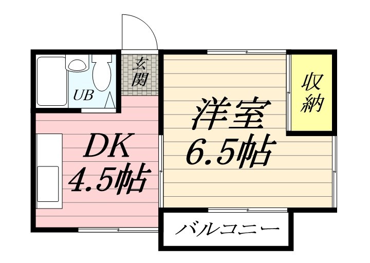 三洋ハイツ F号室 間取り