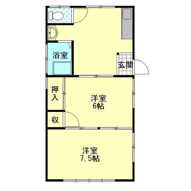 水引中村貸家　東棟 間取り