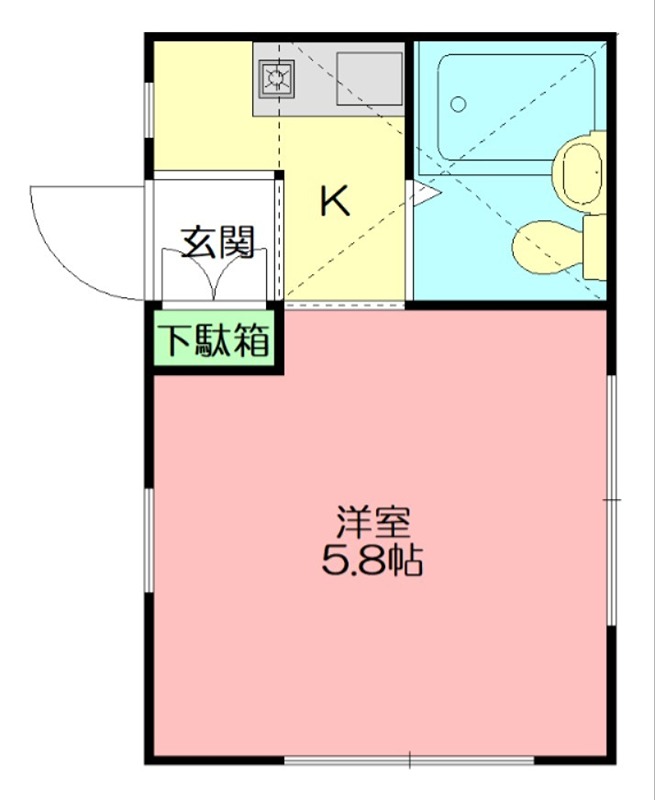 アメニティメイガク 101号室 間取り
