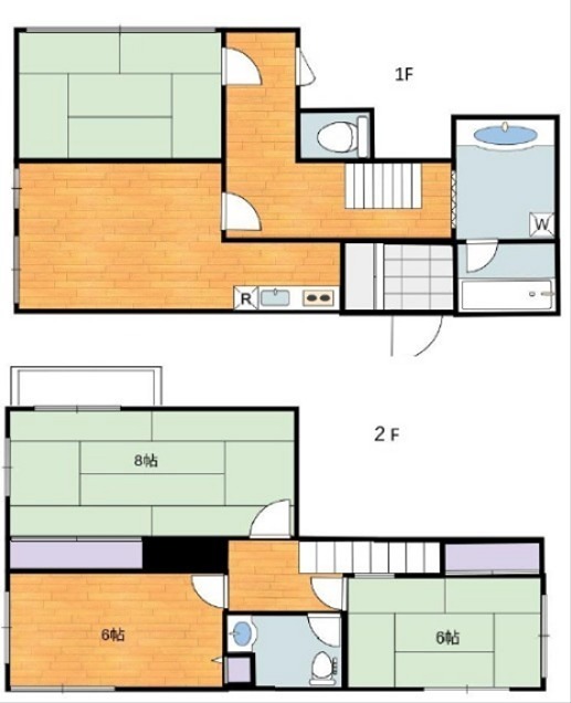 小田原市新屋　貸家 間取り
