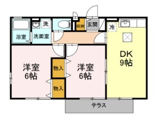 ベルフローラC 102号室 間取り