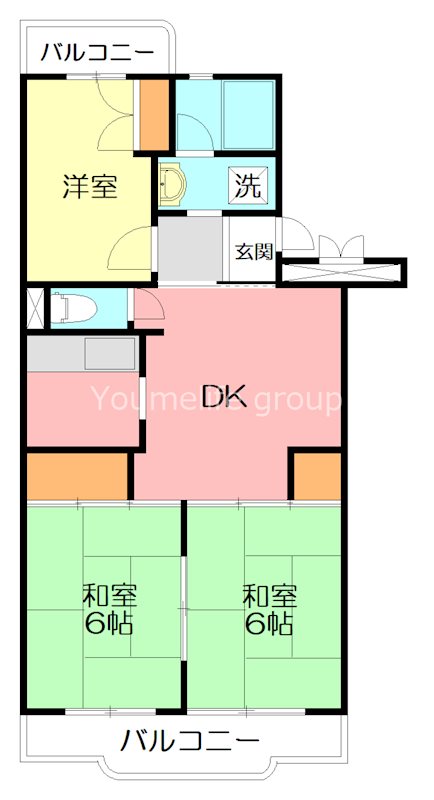 エスティア 103号室 間取り
