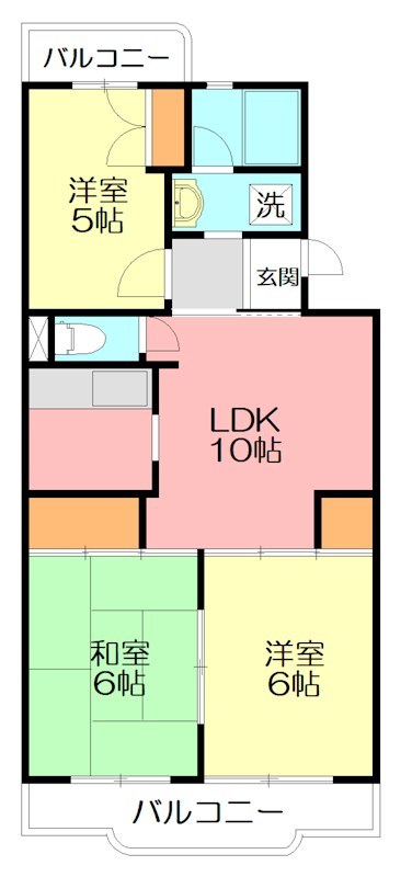 エスティア 103号室 間取り