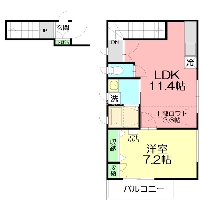 シリウス 201号室 間取り