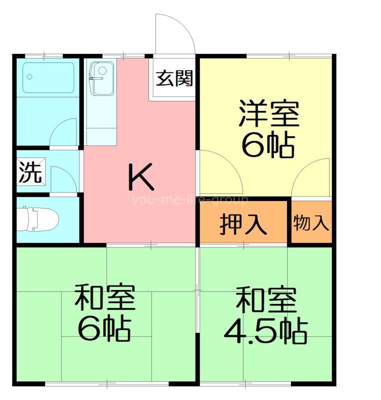 金手ハイツ 102号室 間取り