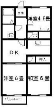 フェリース露木A 201号室 間取り