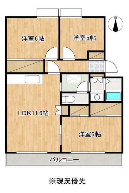 ビューテラスⅠ 205号室 間取り
