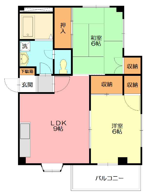 クラビーハイツ康雪 202号室 間取り