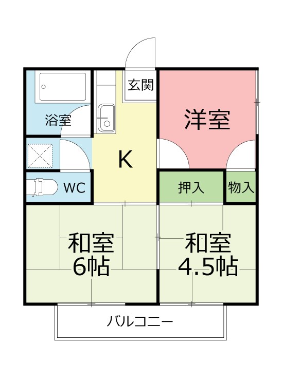 コーポ宮前 201号室 間取り