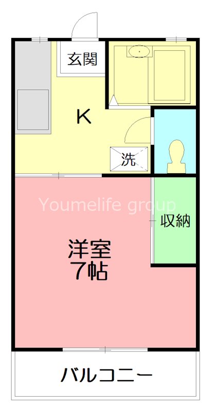 第2田中ハイツ 206号室 間取り