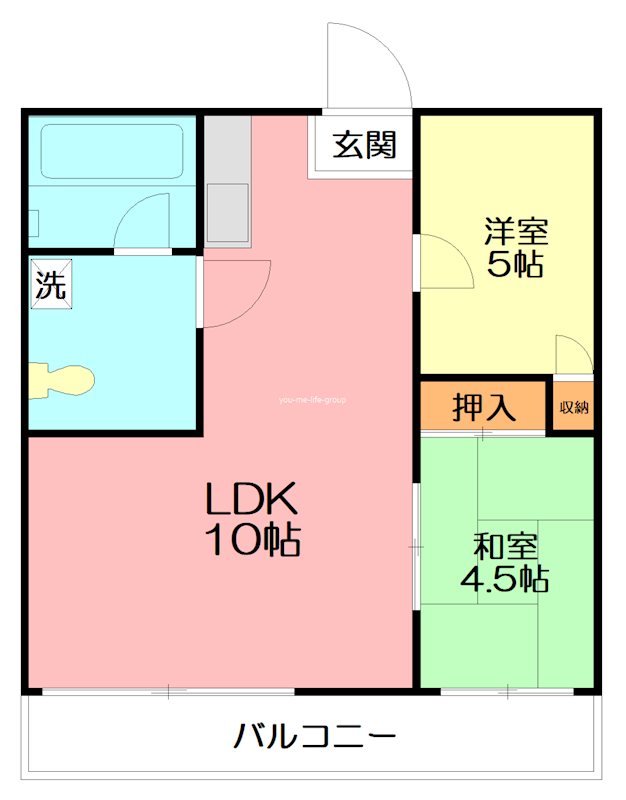 コーポ田中 203号室 間取り