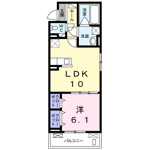 サンリットウエストＨ 201号室 間取り