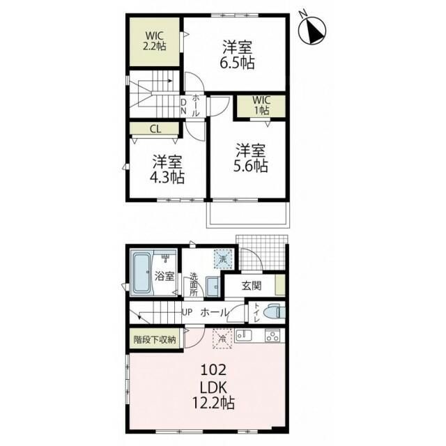 イリザスィヨン本鵠沼 102号室 間取り