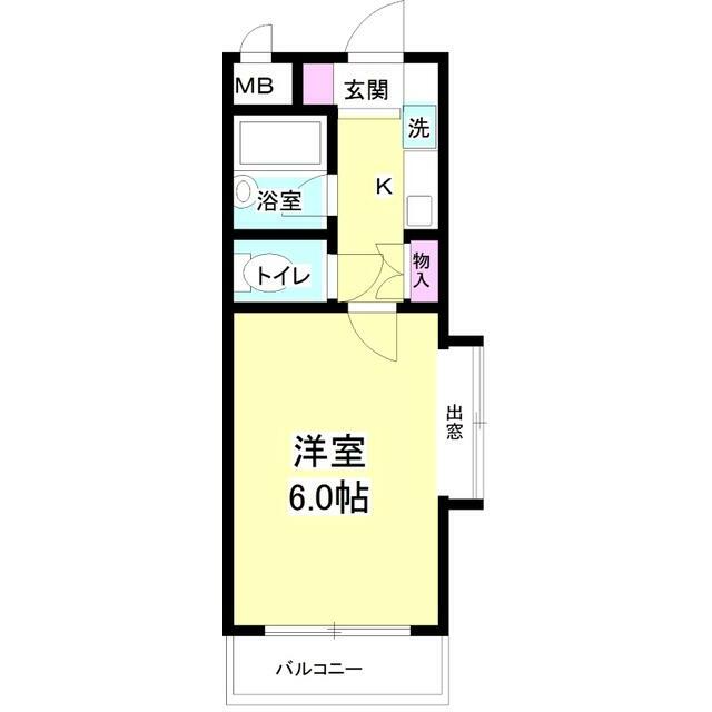ベルトピア大和桜ヶ丘 1F号室 間取り