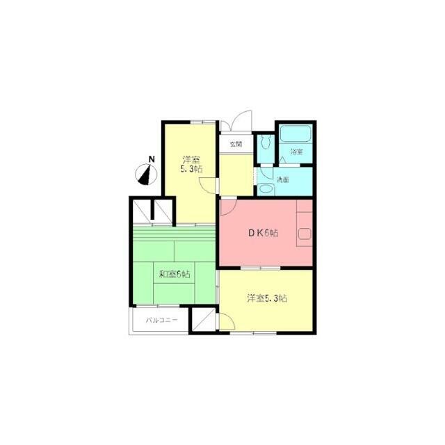 葛葉コーポ 106号室 間取り