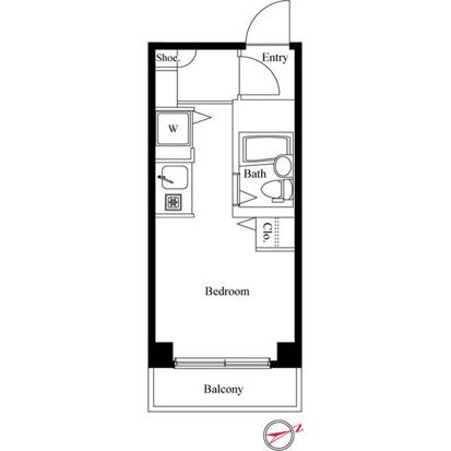 コパーズアプト平塚 406号室 間取り