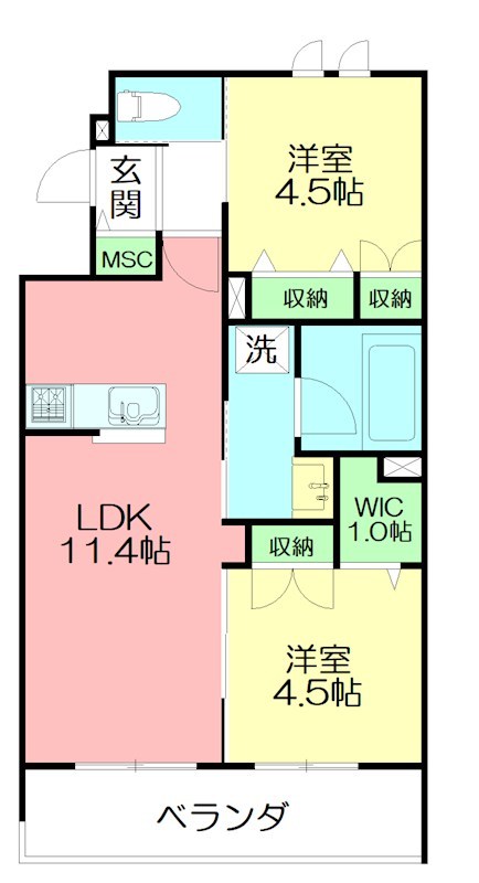 （仮称）鵠沼海岸7丁目メゾン 201号室 間取り
