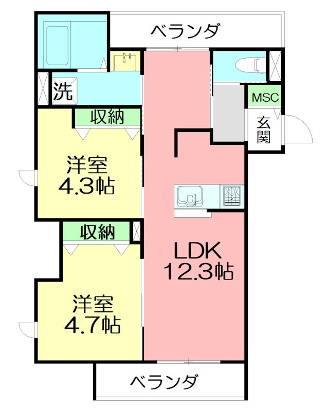 （仮称）鵠沼海岸7丁目メゾン 203号室 間取り