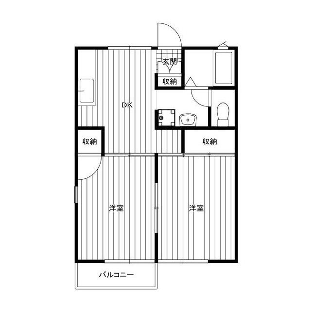 コーポ穂高Ａ 105号室 間取り