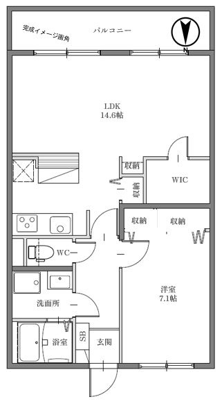 湘南アイランドコースト 106号室 間取り