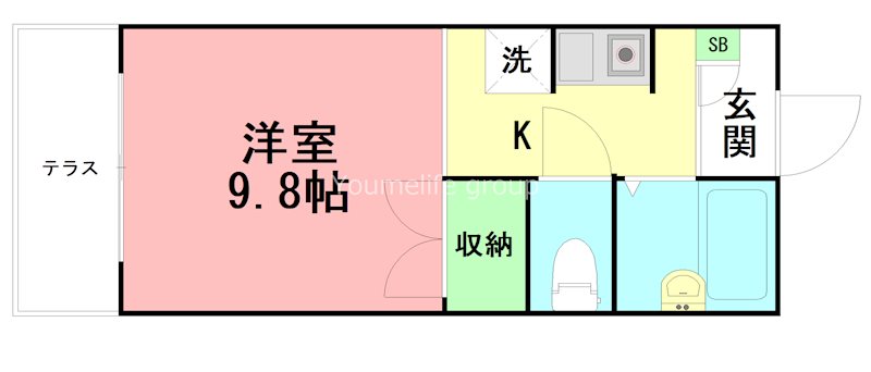 キュービック湘南　壱番館 0103号室 間取り