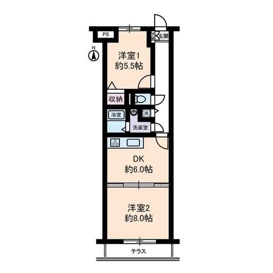 クリオ辻堂参番館 105号室 間取り