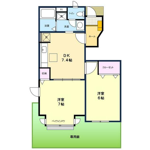 シャトーレ湘南Ⅰ 102号室 間取り